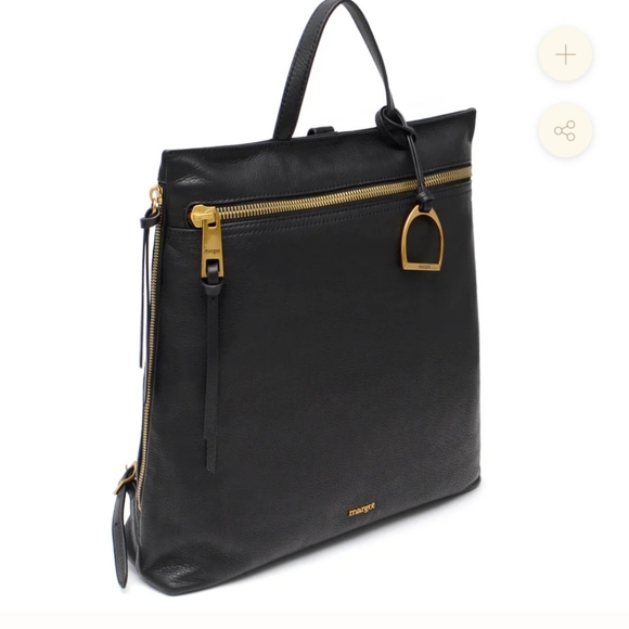 Margot Maggie Leather Back pack In Black - Picture 2 of 9